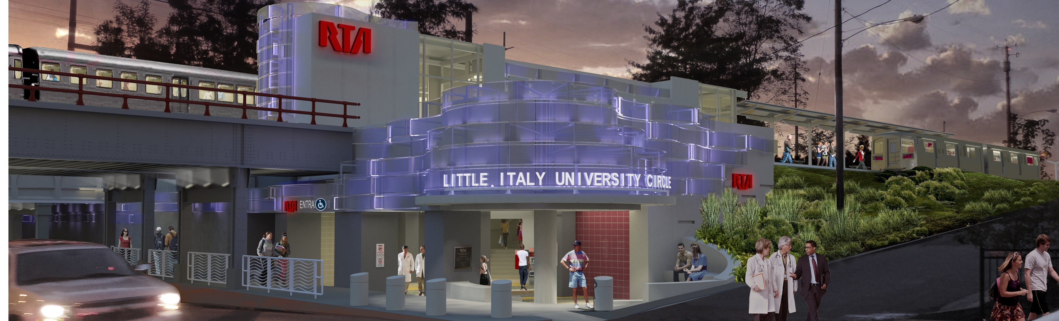 The Little Italy-University Circle Red Line Station will open later this year.