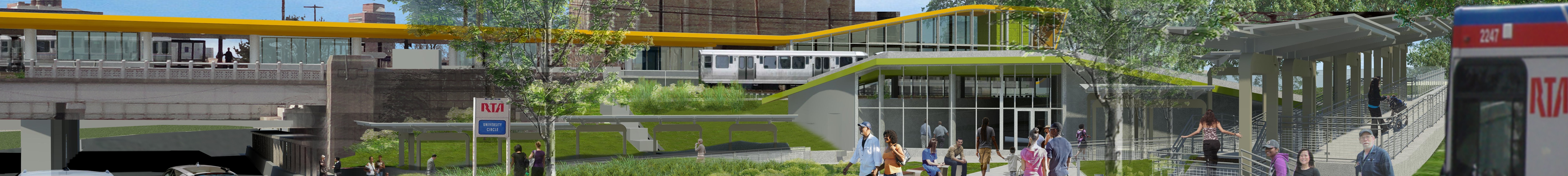 A rendering of the new Cedar-University station