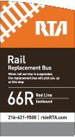 look for 66R buses where you see this sign
