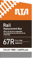 look for these signs to find the location of the 67R replacement buses