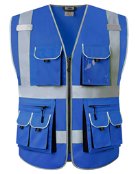 Blue vests surveyors wear.