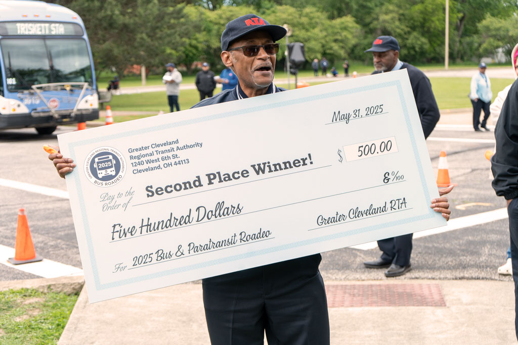 Paratransit Operator James “Jimmy” Smith earns 2nd place in the 2025 GCRTA Bus & Paratransit Roadeo.