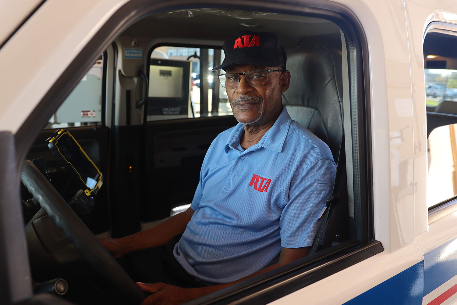 James “Jimmy” Smith celebrates 45 years of service with his Paratransit District co-workers in October 2023.