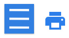 The blue "hamburger menu" and print icon that have been added to all RTA schedules