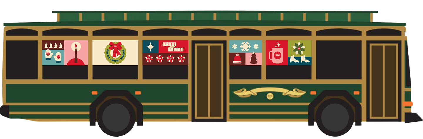 Holiday Trolley Illustration