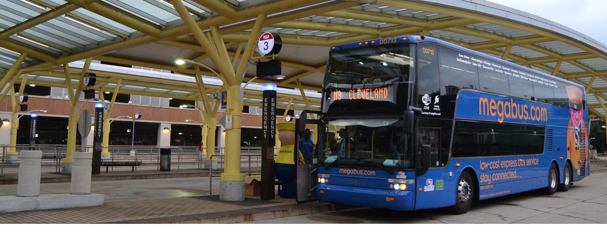  Aug 1: First Megabus left RTA's transit center this morning