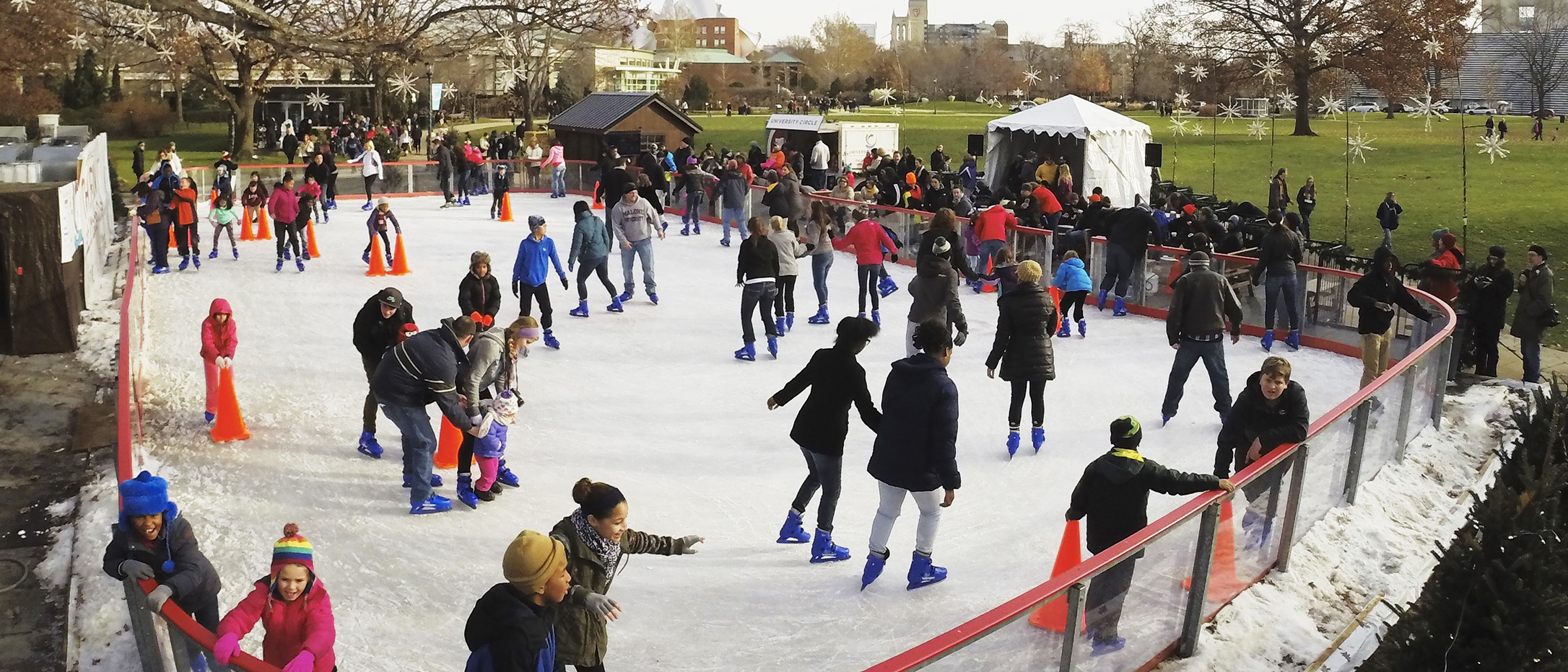  Ride RTA to the ice rink at Wade Oval and Public Square