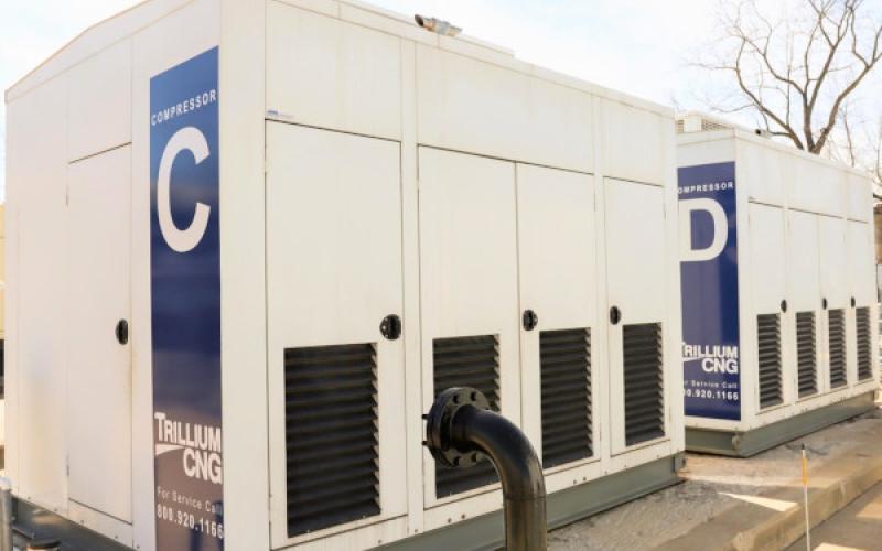 CNG fuel tanks at the GCRTA Hayden Facility