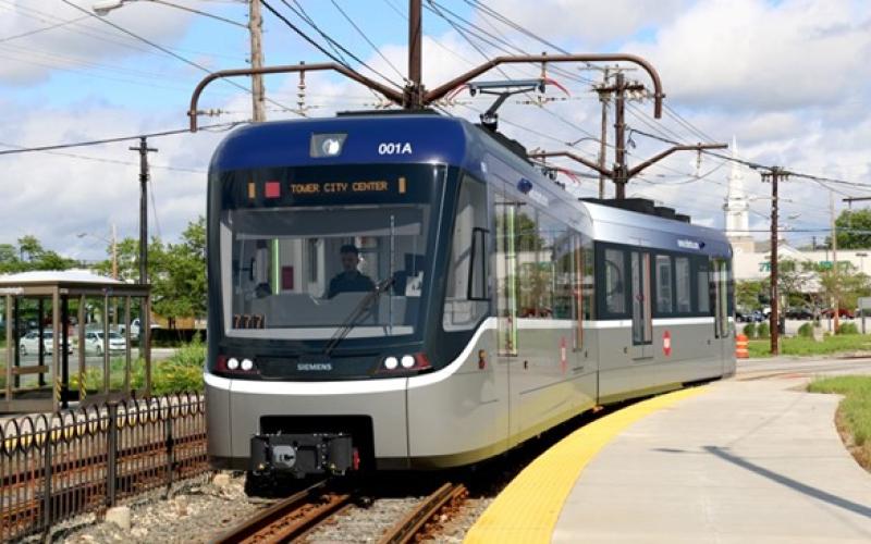 Prototype of an S200 LRV (Light Rail Vehicle) Railcar