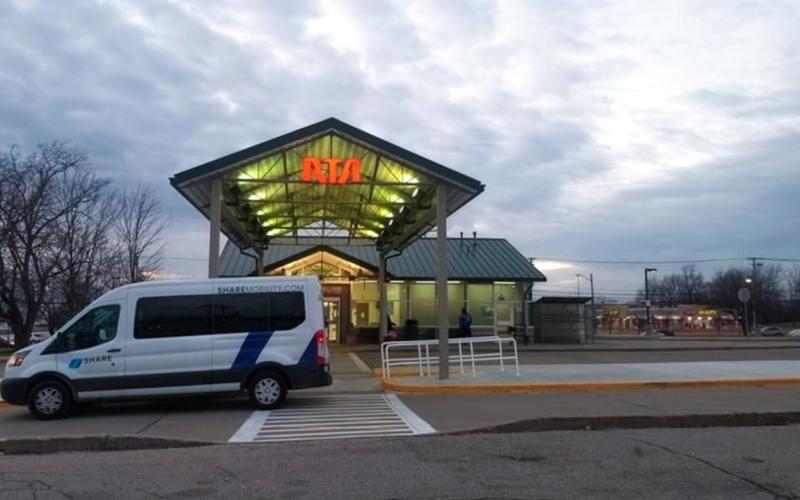 GCRTA Southgate Transit Center, photo courtesy of SHARE Mobility