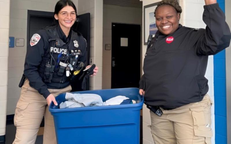 Crisis Intervention Team, GCRTA Transit Police Officer Maria Lloyd (left) and Brittany Williams.