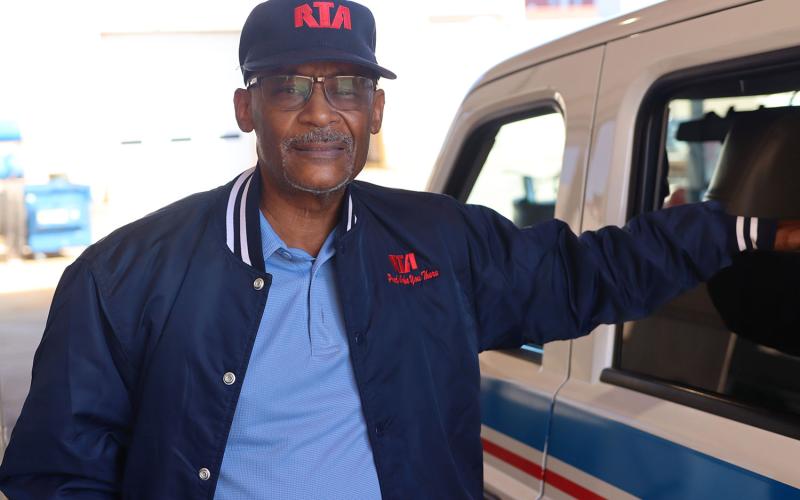 Paratransit Operator James “Jimmy” Smith honored for 45 years of Safe Operating with the Greater Cleveland Regional Transit Authority (GCRTA) in October 2025.